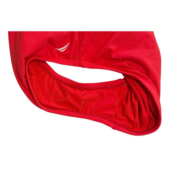 Nautica Lifeguard Cross Back One-Piece Swimsuit Red Classic Retro Size M - Picture 9 of 11